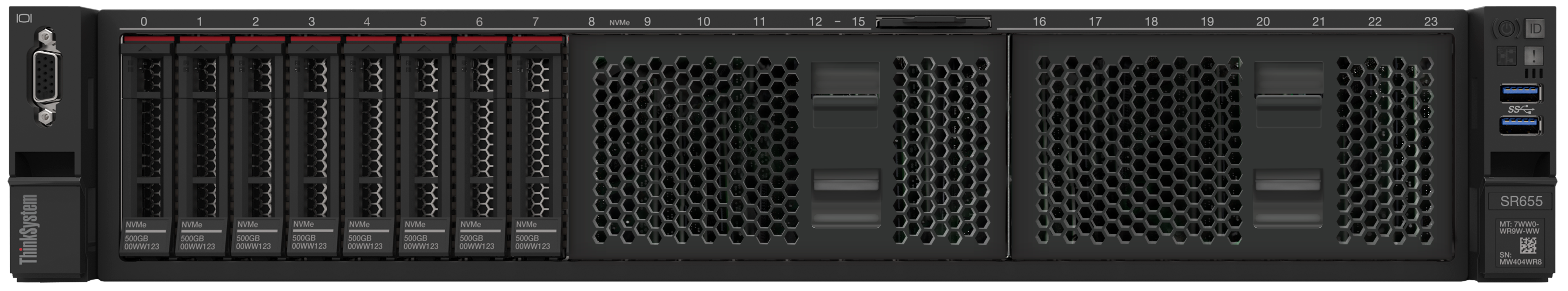 Lenovo Server SR655 mit NVMe Speicher